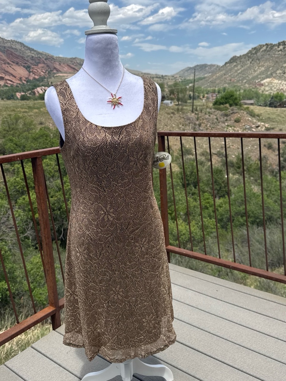 Joseph Ribkoff Gold Mini Dress